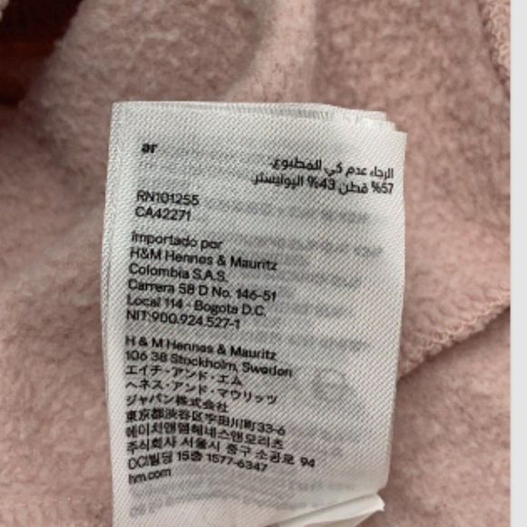 H&M Pink Women Teens Sweatshirt Self Love Size Small Long Sleeves - Picture 4 of 4